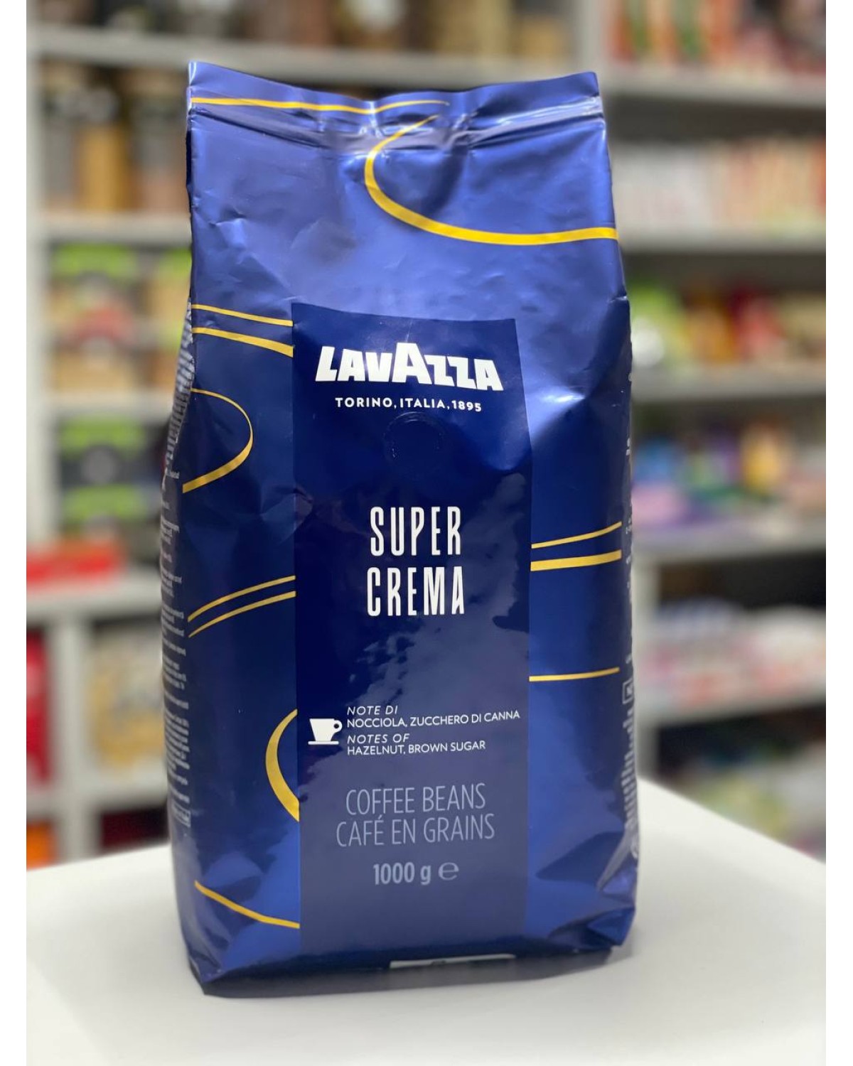Кава в зернах Lavazza Super Crema 80% арабіка / 20% робуста 1 кг