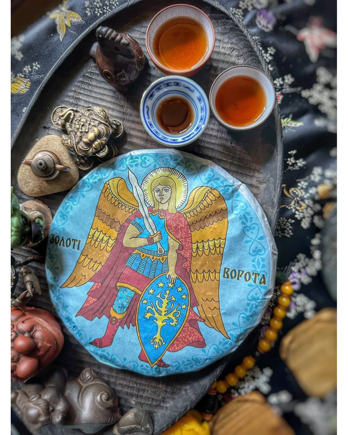 Чай Шу пуер золоті ворота